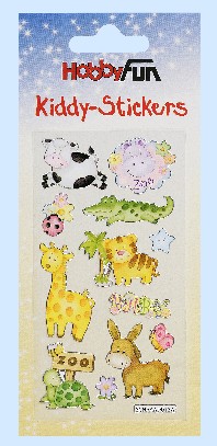 Kiddy Stickers bunt, Tierkinder Zoo ( I )